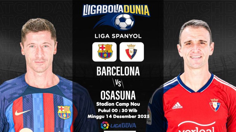 prediksi Liga Spanyol Barcelona vs Osasuna 13 Desember 2025