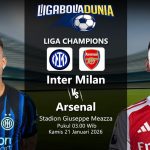 PREDIKSI LIGA CHAMPIONS INTER MILAN VS ARSENAL 21 JANUARI 2026