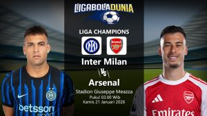 PREDIKSI LIGA CHAMPIONS INTER MILAN VS ARSENAL 21 JANUARI 2026