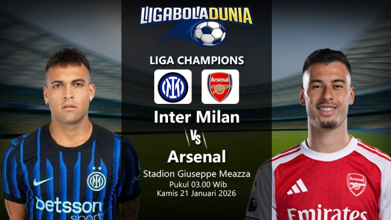 PREDIKSI LIGA CHAMPIONS INTER MILAN VS ARSENAL 21 JANUARI 2026