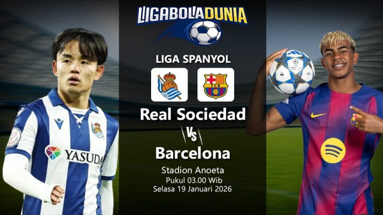 PREDIKSI LIGA SPANYOL REAL SOCIEDAD VS BARCELONA 19 JANUARI 2026